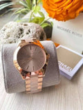 Buy Shop Michael Kors Slim Runway Rose Gold Dial Two Tone Steel Strap Watch for Women - MK4294 USA Online