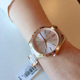 Buy Shop Michael Kors Slim Runway Rose Gold Dial Two Tone Steel Strap Watch for Women - MK4294 USA Online