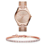 Buy Shop Michael Kors Slim Runway Rose Gold Dial Two Tone Steel Strap Watch for Women - MK4294 USA Online