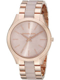 Buy Shop Michael Kors Slim Runway Rose Gold Dial Two Tone Steel Strap Watch for Women - MK4294 USA Online
