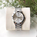 Buy Shop Michael Kors Slim Runway Silver Dial Silver Stainless Steel Strap Watch for Women - MK3178 USA Online