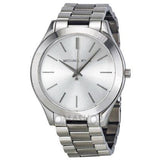 Buy Shop Michael Kors Slim Runway Silver Dial Silver Stainless Steel Strap Watch for Women - MK3178 USA Online