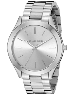 Buy Shop Michael Kors Slim Runway Silver Dial Silver Stainless Steel Strap Watch for Women - MK3178 USA Online