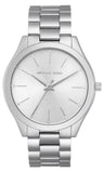 Buy Shop Michael Kors Slim Runway Silver Dial Silver Steel Strap Watch For Women - MK4502 USA Online