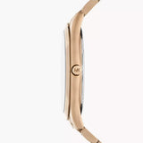 Buy Shop Michael Kors Slim Runway Three-Hand Gold Dial Gold Steel Strap Watch for Women - MK9122 USA Online