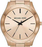 Buy Shop Michael Kors Slim Runway Three-Hand Gold Dial Gold Steel Strap Watch for Women - MK9122 USA Online