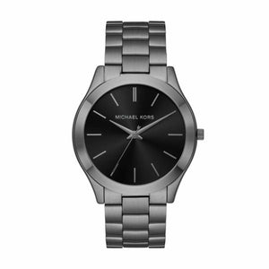 Buy Shop Michael Kors Slim Runway Quartz Black Dial Grey Steel Strap Watch For Men - MK1044 USA Online