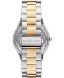 Buy Shop Michael Kors Slim Runway Three Hand Silver Dial Two Tone Steel Strap Watch For Women - MK4735 USA Online