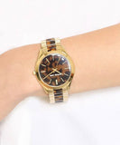 Buy Shop Michael Kors Slim Runway Tortoise Shell Dial Two Tone Steel Strap Watch for Women - MK4284 USA Online