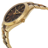Buy Shop Michael Kors Slim Runway Tortoise Shell Dial Two Tone Steel Strap Watch for Women - MK4284 USA Online