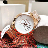 Buy Shop Michael Kors Slim Runway White Dial Rose Gold Steel Strap Watch For Women - MK3804 USA Online