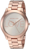 Buy Shop Michael Kors Slim Runway White Dial Rose Gold Steel Strap Watch For Women - MK3804 USA Online
