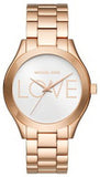 Buy Shop Michael Kors Slim Runway White Dial Rose Gold Steel Strap Watch For Women - MK3804 USA Online