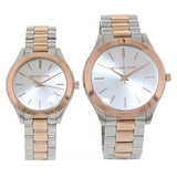 Buy Shop Michael Kors Slim Runway White Dial Two Tone Steel Strap Watch for Women - MK3204 USA Online
