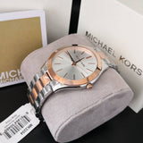 Buy Shop Michael Kors Slim Runway White Dial Two Tone Watch for Women - MK3204B USA Online