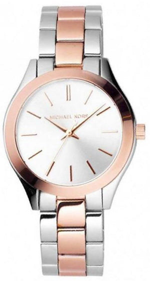 Buy Shop Michael Kors Slim Runway White Dial Two Tone Watch for Women - MK3204B USA Online