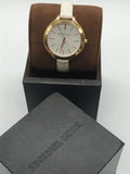 Buy Shop Michael Kors Slim Runway White Dial White Leather Strap Watch For Women - MK2273 USA Online