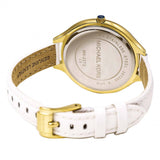 Buy Shop Michael Kors Slim Runway White Dial White Leather Strap Watch For Women - MK2273 USA Online