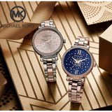Buy Shop Michael Kors Sofie Analog Quartz Blue Dial Rose Gold Steel Strap Watch For Women - MK3971 USA Online