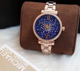 Buy Shop Michael Kors Sofie Analog Quartz Blue Dial Rose Gold Steel Strap Watch For Women - MK3971 USA Online