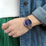 Buy Shop Michael Kors Sofie Analog Quartz Blue Dial Rose Gold Steel Strap Watch For Women - MK3971 USA Online