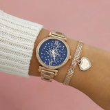 Buy Shop Michael Kors Sofie Analog Quartz Blue Dial Rose Gold Steel Strap Watch For Women - MK3971 USA Online