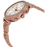 Buy Shop Michael Kors Sofie Chronograph Mother of Pearl White Dial Rose Gold Steel Strap Watch For Women - MK6576 USA Online