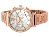 Buy Shop Michael Kors Sofie Chronograph Mother of Pearl White Dial Rose Gold Steel Strap Watch For Women - MK6576 USA Online