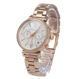 Buy Shop Michael Kors Sofie Chronograph Mother of Pearl White Dial Rose Gold Steel Strap Watch For Women - MK6576 USA Online