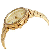 Buy Shop Michael Kors Sofie Chronograph Quartz Gold Dial Gold Steel Strap Watch For Women - MK6559 USA Online