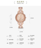 Buy Shop Michael Kors Sofie Chronograph Rose Gold Dial Rose Gold Steel Strap Watch For Women - MK6560 USA Online