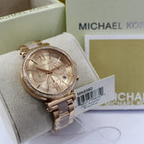 Buy Shop Michael Kors Sofie Chronograph Rose Gold Dial Rose Gold Steel Strap Watch For Women - MK6560 USA Online