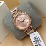 Buy Shop Michael Kors Sofie Chronograph Rose Gold Dial Rose Gold Steel Strap Watch For Women - MK6560 USA Online