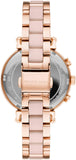 Buy Shop Michael Kors Sofie Chronograph Rose Gold Dial Rose Gold Steel Strap Watch For Women - MK6560 USA Online