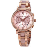 Buy Shop Michael Kors Sofie Chronograph Rose Gold Dial Rose Gold Steel Strap Watch For Women - MK6560 USA Online