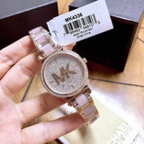 Buy Shop Michael Kors Sofie Quartz Crystals Crystals Rose Gold Dial Rose Gold Steel Strap Watch For Women - MK4336 USA Online