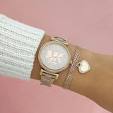 Buy Shop Michael Kors Sofie Quartz Crystals Crystals Rose Gold Dial Rose Gold Steel Strap Watch For Women - MK4336 USA Online