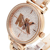 Buy Shop Michael Kors Sofie Quartz Crystals Crystals Rose Gold Dial Rose Gold Steel Strap Watch For Women - MK4336 USA Online