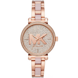 Buy Shop Michael Kors Sofie Quartz Crystals Crystals Rose Gold Dial Rose Gold Steel Strap Watch For Women - MK4336 USA Online
