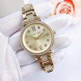 Buy Shop Michael Kors Sofie Quartz Gold Dial Gold Steel Strap Watch For Women - MK3881 USA Online