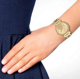 Buy Shop Michael Kors Sofie Quartz Gold Dial Gold Steel Strap Watch For Women - MK4334 USA Online