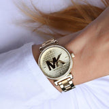 Buy Shop Michael Kors Sofie Quartz Gold Dial Gold Steel Strap Watch For Women - MK4334 USA Online