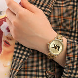 Buy Shop Michael Kors Sofie Quartz Gold Dial Gold Steel Strap Watch For Women - MK4334 USA Online