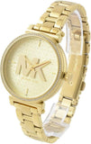 Buy Shop Michael Kors Sofie Quartz Gold Dial Gold Steel Strap Watch For Women - MK4334 USA Online