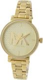 Buy Shop Michael Kors Sofie Quartz Gold Dial Gold Steel Strap Watch For Women - MK4334 USA Online