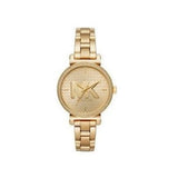 Buy Shop Michael Kors Sofie Quartz Gold Dial Gold Steel Strap Watch For Women - MK4334 USA Online