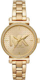 Buy Shop Michael Kors Sofie Quartz Gold Dial Gold Steel Strap Watch For Women - MK4334 USA Online