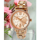 Buy Shop Michael Kors Sofie Quartz Rose Gold Dial Rose Gold Steel Strap Watch For Women - MK4354 USA Online