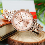 Buy Shop Michael Kors Sofie Quartz Rose Gold Dial Rose Gold Steel Strap Watch For Women - MK4354 USA Online