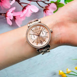 Buy Shop Michael Kors Sofie Quartz Rose Gold Dial Rose Gold Steel Strap Watch For Women - MK4354 USA Online